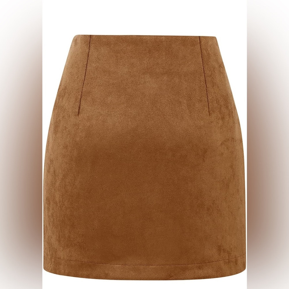 High-Waist Bodycon Pencil Wool Mini Skirt